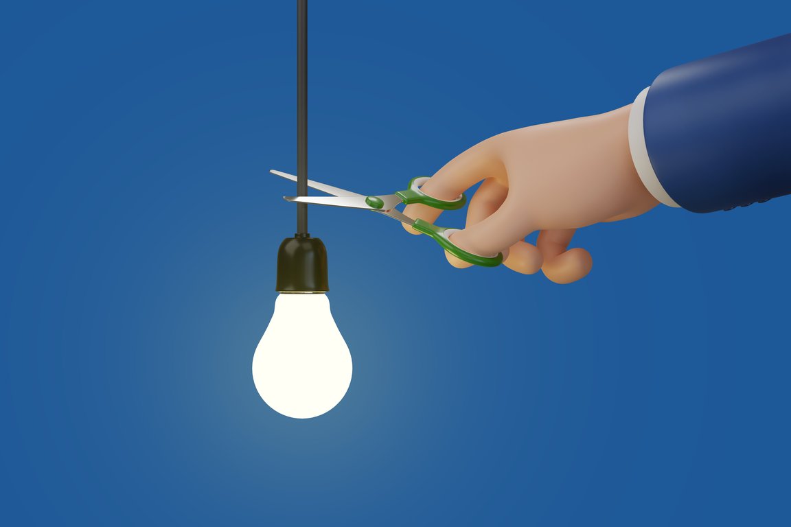 living without electricity for unpaid bills