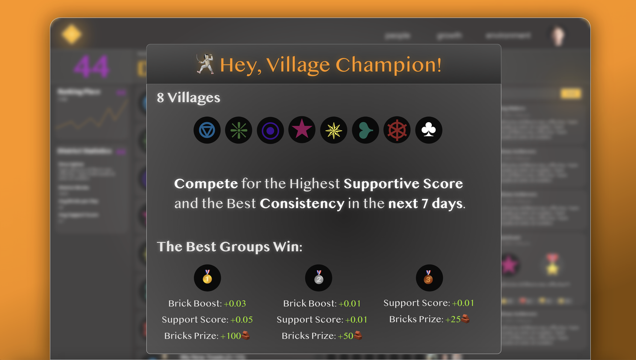 Personal development system like a multiplayer game